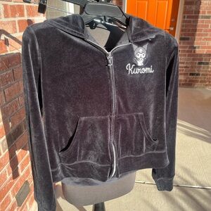 Juicy couture Forever 21 Sanrio Kuromi XL 0X plus velour black jacket like new